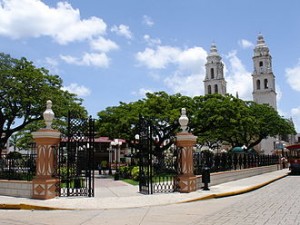 Campeche Plaza and Cathedral